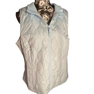 Devon Jones Light Blue Quilted Vest size Large